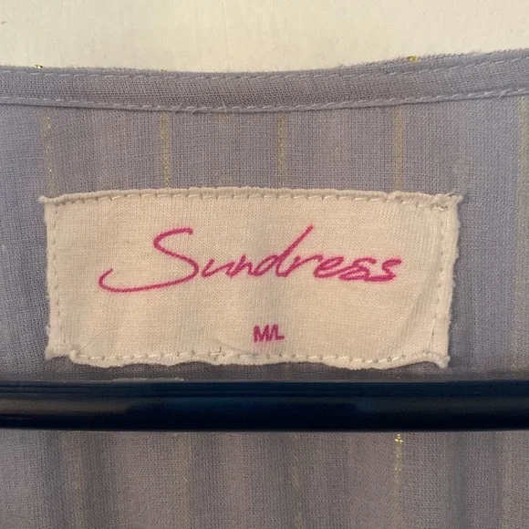 Tuckernuck Sundress Blue Golden Goddess Maxi Dress M/L - Picture 4 of 4